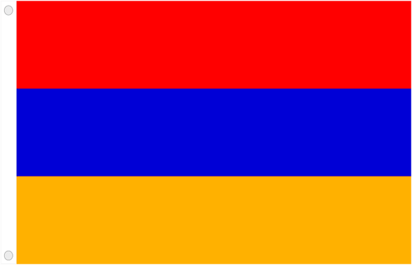 Arménska vlajka s kovovými krúžkami | buyflags.eu