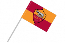 AS Rím športová vlajka s plastovou tyčou