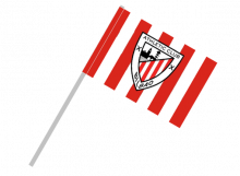 Athletic Bilbao športová vlajka s plastovou tyčou