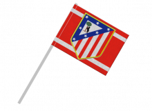 Atletico Madrid športová vlajka s plastovou tyčou