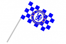 Chelsea FC športová vlajka s plastovou tyčkou