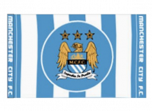 Manchester City športová vlajka s tunelom