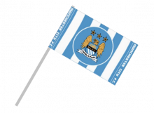 Manchester City športová vlajka s plastovou tyčou