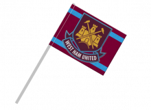 West Ham športová vlajka s plastovou tyčou